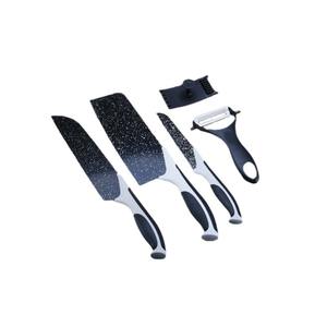 Juego de Cuchillos Multifuncionales de Acero Inoxidable de 5 Piezas, con Mangos de Plástico Negro/Plateado, Logotipo Personalizado, Ambidiestros, Más Vendidos - Product Image 6