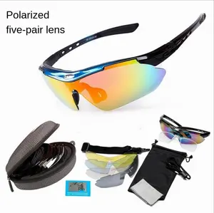 Hot Sale Fashion 5 in all Cycling Sunglasses Riding Eyewear MTB Mountain Bicycle Cycling Goggles