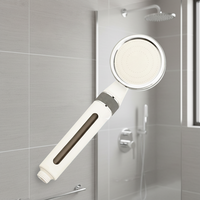 Robinet thermostatique de douche à bouton poussoir en cuivre massif de conception moderne allemande, monocommande, température constante, affichage numérique gris