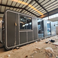 Cabine Apple préfabriquée en alliage d'aluminium, écologique et de luxe moderne, bureau mobile, mini-maison modulaire, salon, pour parc