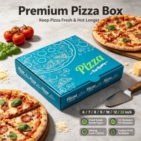 Boîtes à pizza en carton ondulé jetables écologiques imprimées sur mesure, 6 à 22 pouces, emballage alimentaire à emporter