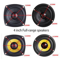 Haut-parleur large bande 4 pouces 30-80W, unité de haut-parleur pour audio domestique, tweeter, médium, woofer, amplificateur de son Hifi, unité de haut-parleur pour audiophiles
