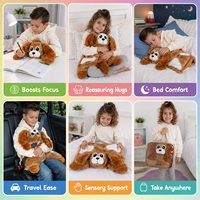 Coussin sensoriel lesté en peluche douce pour enfants, personnalisé, éducatif, pour l'autisme, le TDAH et les besoins spéciaux, fabriqué par un fabricant spécialisé dans les jouets pour chiens.
