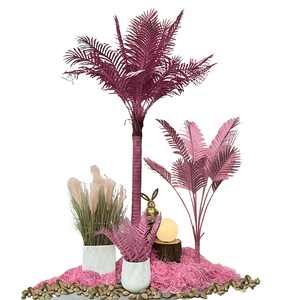 Cây dừa màu hồng và xanh nhân tạo Cây Dừa màu lớn trong nhà ngoài trời nhà cảnh quan trang trí cây xanh cây giả cây cảnh - Product Image 3