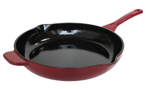 Sartén de Hierro Fundido Esmaltado, Sartén de Cocina Negra Mate de Alta Resistencia con Mango Largo Resistente al Calor, Compatible con Inducción - Product Image 5