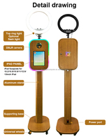 Nuevo Kiosco de Fotos con Anillo de Luz para iPad y DSLR, con Acabado de Madera, para Alquiler en Eventos y Pequeños Negocios