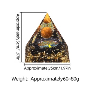 Pirámides de <span class=keywords><strong>Orgonita</strong></span> de 5 cm, Generador de Energía Hecho a Mano con Resina, Piedras Curativas, Artesanía, Pirámide de Cristal para Meditación - Product Image 3