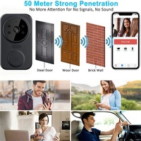 Nouvelle sonnette vidéo intelligente sans fil avec interphone, vision nocturne infrarouge, caméra HD et alarme de sécurité domestique - Électronique