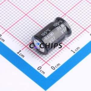 Condensateur électrolytique en aluminium à montage traversant 8101LGM0812RXN011C, composant à montage traversant THT, D8xL12mm 100uF 20% 63V 8mm - Product Image 2