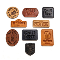 Écusson personnalisé, nouveau type d'écusson en PU gaufré, étiquette/badge Jacron pour vêtements, pour denim et cuir, pour vêtements
