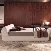 Base de lit électrique réglable Rondure Kdm3 à trois moteurs, pliable, zéro espacement, revêtement en cuir moderne, taille King/Queen