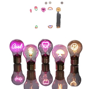 Ampoule LED créative A70 en forme de dessin animé avec batterie intégrée, intensité réglable, batterie DC5V 300mAh, chargement TYP-C, en plastique PC - Product Image 1