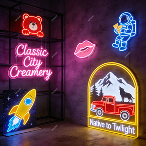 Enseignes néon LED personnalisées populaires à motifs de bandes dessinées, enseignes néon anime étanches, lumières néon pour décoration murale de la maison, décoration de fête - Product Image 3