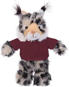 Peluche de Animales Salvajes Personalizado OEM, Peluche de Gato Silvestre con Camiseta Personalizable con Impresión de Logotipo, Muñeco de Peluche Suave de 12 Pulgadas - Product Image 3