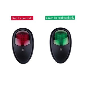 12V 보트 <span class=keywords><strong>LED</strong></span> 항해등 해양 신호등 선미 적색 녹색 포트 스타보드등 폰툰 배스 보트용 - Product Image 5