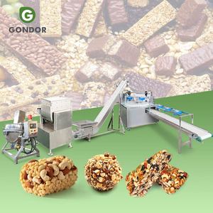 เครื่องทำบาร์ธัญพืชอัตโนมัติสำหรับเมล็ดอินทผลัมขนาดเล็ก พร้อมฟังก์ชั่นขึ้นรูปและตัด สำหรับผลิตอาหารโปรตีน - Product Image 1