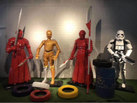 Sculpture de personnage de film de télévision personnalisée Offre Spéciale sculpture spot Stormtrooper Figures en fibre de verre grandeur nature Stormtrooper statue Sculpture