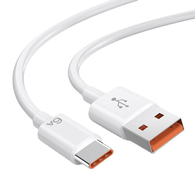 USB Type-C 6A Cable Charging Line Fast Charge Data for Oppo for Huawei Vivo Android Mobile Phones Millet Charging