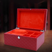 Boîte à bijoux de luxe en velours et bois organisateur de voyage stockage de Logo personnalisé pour les cadeaux des femmes pour l'emballage des bijoux