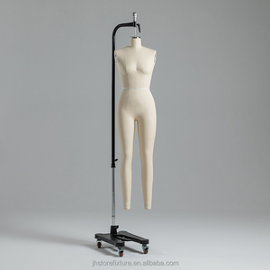 Nouveau Design de décoration de magasin, corps entier de couleur blanche, <span class=keywords><strong>cintre</strong></span> réglable pour Mannequins féminins avec Base de roue pour magasin de vêtements - Product Image 2