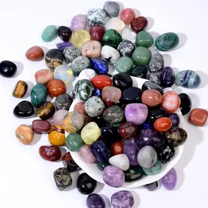 Vente en gros pierres naturelles de guérison en cristal, améthyste Rose Quartz en vrac poli mixte obsidienne noire, pierres en cristal