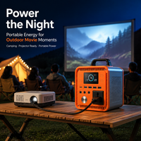 Station d'alimentation portable 500W, prise AC 230V, LiFePO4, solaire MPPT, alimentation de secours domestique, entrée USB-C DC pour les ménages