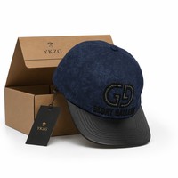 Gorra de Béisbol de Alta Calidad con Logotipo Bordado en 3D y Pedrería, Visera de Cuero, Gorra Snapback de 5 Paneles Personalizada, Gorra de Moda Urbana de Lujo