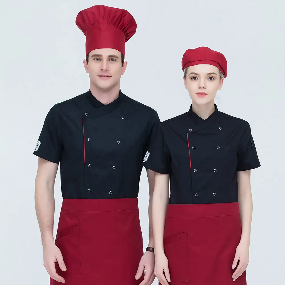 Chef Coat Bakery Kitchen Cook Jacket Unisex Restaurant Uniform Hotel Workwear 