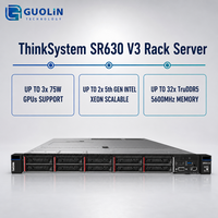 Serveur en rack 1U Lenovo ThinkSystem SR630 V3 pour applications cloud, avec 2 processeurs Xeon Scalable de 5e génération