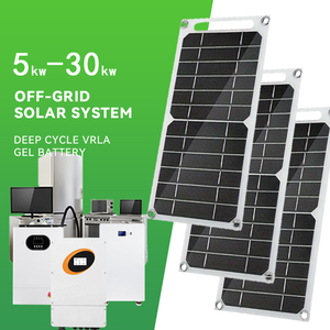ชุดโซลาร์เซลล์ MPPT ขนาด 5KW 10KW ราคาคุ้มค่า พร้อมแบตเตอรี่ลิเธียมไอออนแบบ Pure Sine Wave รับประกัน 10 ปี ปรับแต่งได้ตามต้องการ ขายดี - Product Image 1