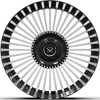 Jantes forgées 23x11 1 pièce, finition noir brillant usiné, pour Range Rover Vogue 2023