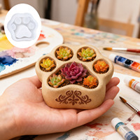 Nouvelles idées Moule en silicone en forme de patte de chien et de chat pour artisanat, à utiliser avec du béton ou du ciment pour réaliser des pots de fleurs, des moules en résine époxy, des bougies, du savon, du bricolage