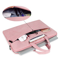 Sac à bandoulière pour ordinateur portable en PU noir souple personnalisable OEM, imperméable, 11, 13, 15, 6 pouces, Apple Mac Pro book, sac à main durable