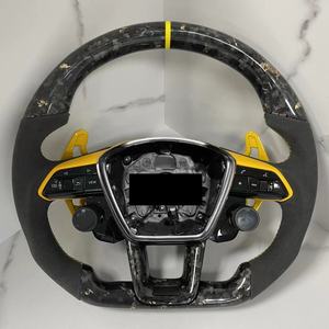 Accesorios para Automóviles <span class=keywords><strong>Audi</strong></span> A3 RS3 A4 RS4 A5 RS5 A6 A7, Volante de Cuero y Fibra de Carbono con Pantalla LED <span class=keywords><strong>Interior</strong></span> 2021 <span class=keywords><strong>2022</strong></span> 2023 2024 - Product Image 5