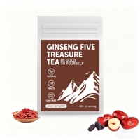 Teh Herbal Cina untuk Energi Ginjal dan Hati, Maca, Wolfberry, Ginseng, Lima Harta Karun, Prostat, dan Kesuburan Pria