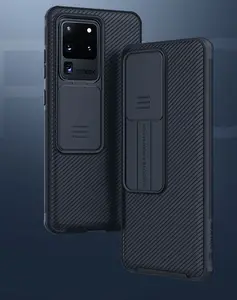 Nillkin שחור נתיק עמיד הלם חזרה להגן על כיסוי Dropproof קשיח PC Case עבור Samsung Galaxy הערה 20 אולטרה טלפון מקרה
