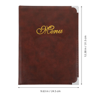 Menu restoran meliputi pemegang kulit buku Menu A4 Folder makanan dengan lengan transparan untuk minuman Bar Hotel kopi