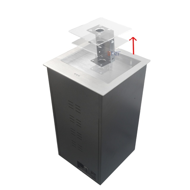 Customizable Smart Conference Tabletop with Hidden Motorized Pop-Up Lift for Projector/Camera Video Application