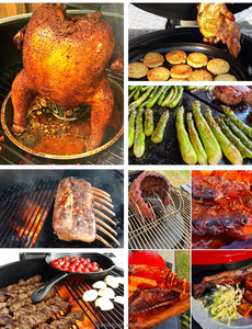 Auplex - Barbacoa de Cerámica para Jardín, Kamado Joe de 21 Pulgadas, Parrilla de Carbón, Ahumador Portátil con Altura Ajustable, <span class=keywords><strong>Asador</strong></span> de Carbón - Product Image 4