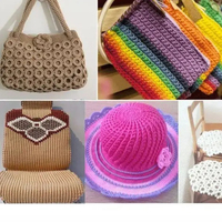 DIY Craft Crochet Fil Glace Soie Fil Art Fil Cordon 1.5mm Polypropylène Fil pour Chapeau Poupée Sacs À Coudre Panier Crochet