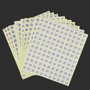 10mm Vòng Nền trắng Số đen dán cho các dấu hiệu Hộp Thư số sản phẩm tự dính nhãn - Product Image 5