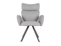 Chaise de bureau moderne pour la maison et le bureau avec bras pivotants Chaise de salle à manger en nouveau tissu avec pieds en métal noir Meubles pour la cuisine et l'appartement