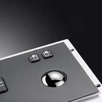 Clavier industriel métallique USB filaire avec trackball, étanche IP65, compatible avec Windows/Linux/Mac pour machine CNC