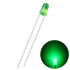 Czinelight Led在二极管绿色扩散纯批发525nm通孔封装类型3毫米信号二极管光电Odm