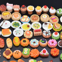 Jouets de supermarché kawaii en résine à dos plat miniature bonbon sucré nourriture crème glacée beignet maison de poupées breloques en gros pour la fabrication de bijoux