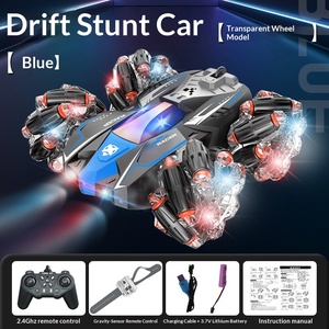 Voiture électrique télécommandée 2,4 GHz pour cascades et drift, avec musique et lumières, double face, quatre roues motrices, haute vitesse, portée 20 m - Cadeau pour garçon - Product Image 6