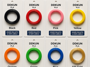 เส้นพลาสติกสำหรับพิมพ์ 3 มิติ DDKUN PLA ขนาด 1.75 มม. ชุดสีสดใส 8 สี เนื้อเรียบ สม่ำเสมอ ใช้ได้กับ Anycubic Prusa Bambu Lab - Product Image 5