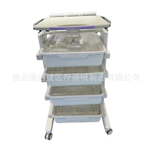 Carrito de Transporte Endoscópico de Aleación de Aluminio con 4 Ruedas y Cajones, Mueble de Hospital, Diseño Minimalista y Duradero - Product Image 1