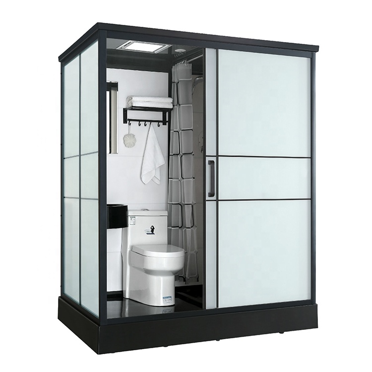 Home hotel bathroom prefab modular pod prefabricated units shower toilet cabin