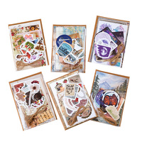 Lote de 30 hojas de papel de la serie Light Smoke para decoración, 6 modelos, Retro, muestra de datos, diario artístico, notas adhesivas